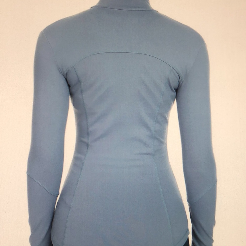 Light Blue Fitted Zip-Up Jacket - image 2